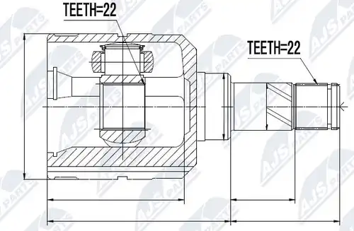 каре комплект, полуоска NTY NPW-PL-002