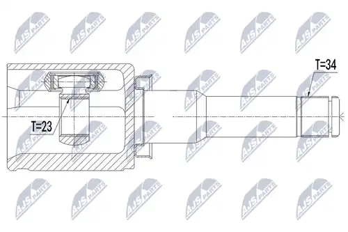 каре комплект, полуоска NTY NPW-PL-040