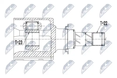 каре комплект, полуоска NTY NPW-PL-045