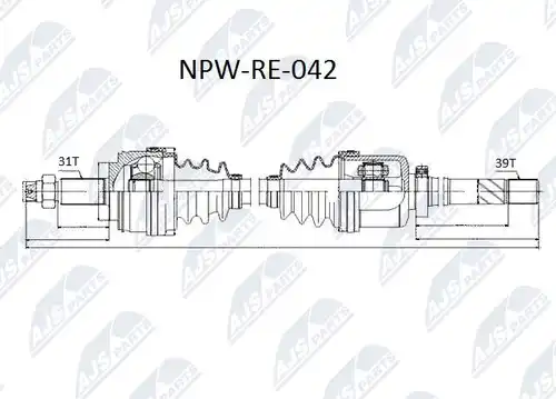 полуоска NTY NPW-RE-042