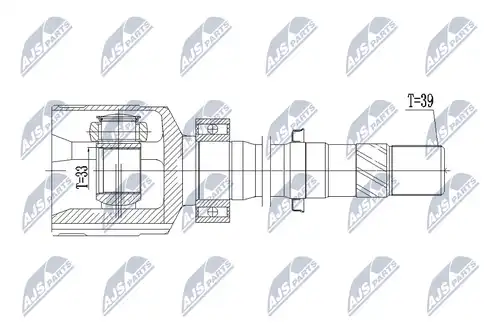 каре комплект, полуоска NTY NPW-RE-076