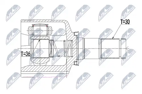 каре комплект, полуоска NTY NPW-RE-092