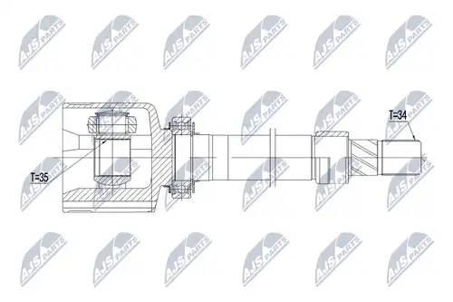 каре комплект, полуоска NTY NPW-RE-096