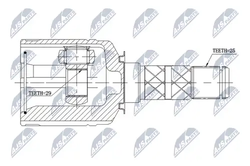 каре комплект, полуоска NTY NPW-SB-013