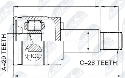 каре комплект, полуоска NTY NPW-SU-005