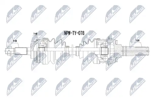 полуоска NTY NPW-TY-078