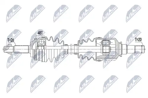 полуоска NTY NPW-TY-100