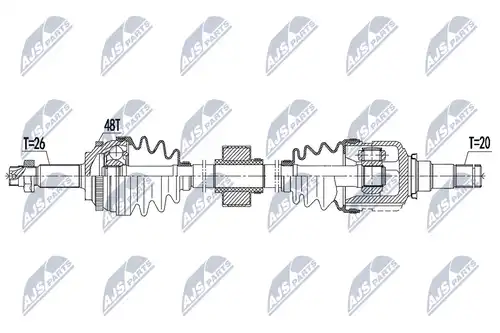 полуоска NTY NPW-TY-139