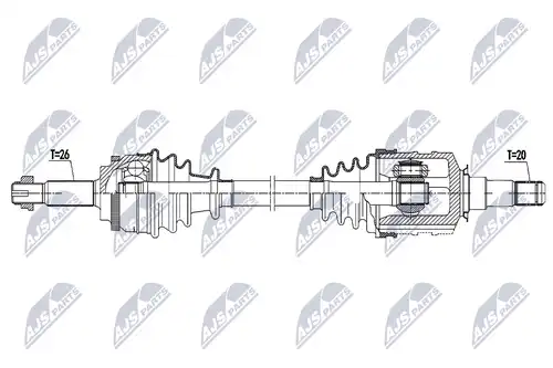 полуоска NTY NPW-TY-190