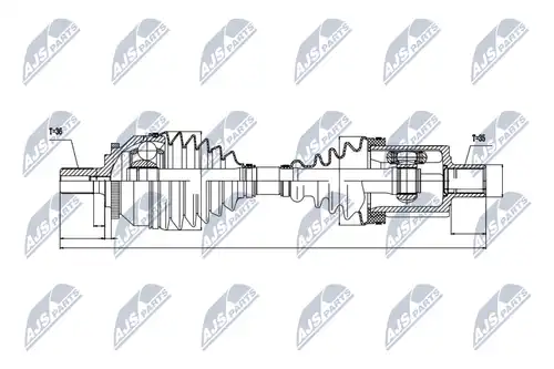 полуоска NTY NPW-VV-018