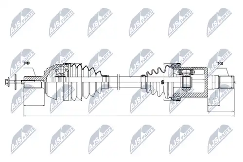 полуоска NTY NPW-VV-023