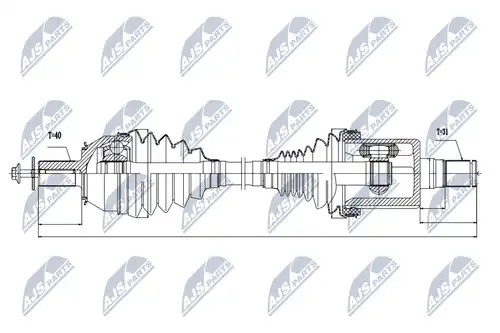 полуоска NTY NPW-VV-025