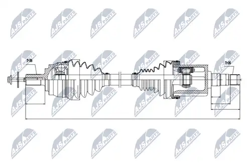 полуоска NTY NPW-VV-030