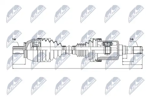 полуоска NTY NPW-VV-033