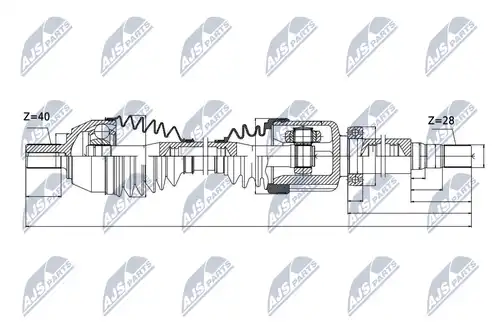 полуоска NTY NPW-VV-044