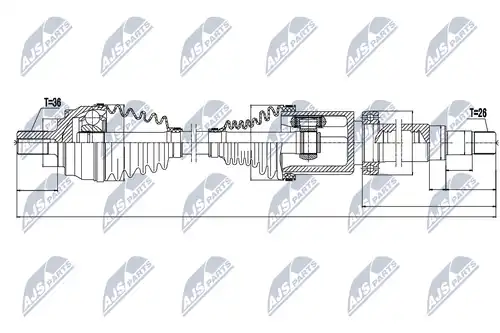 полуоска NTY NPW-VV-065