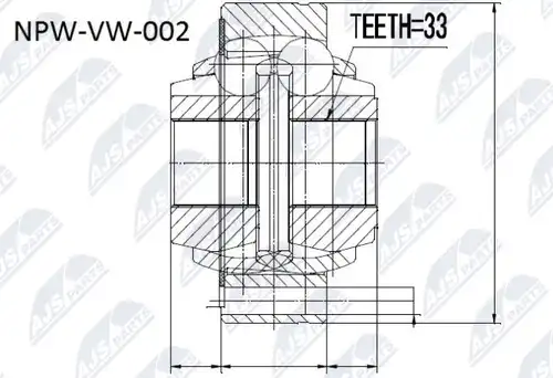 каре комплект, полуоска NTY NPW-VW-002