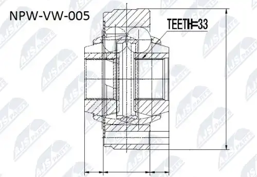 каре комплект, полуоска NTY NPW-VW-005