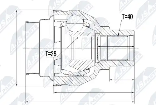 каре комплект, полуоска NTY NPW-VW-031