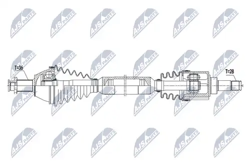 полуоска NTY NPW-VW-071