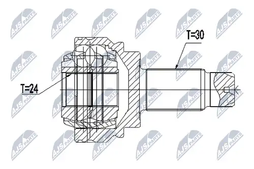 каре комплект, полуоска NTY NPZ-BM-012