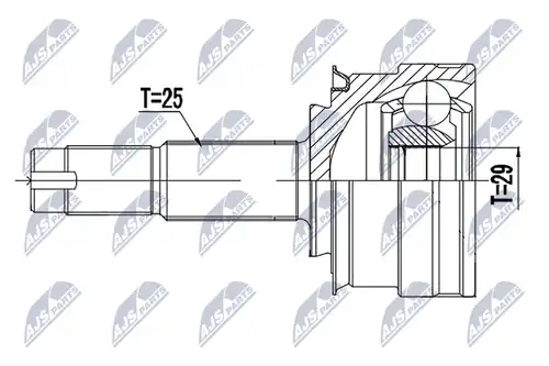 каре комплект, полуоска NTY NPZ-DW-033