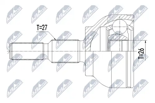 каре комплект, полуоска NTY NPZ-FR-044