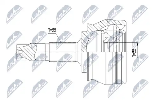 каре комплект, полуоска NTY NPZ-FT-001