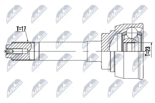 каре комплект, полуоска NTY NPZ-IS-009