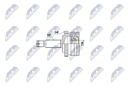 каре комплект, полуоска NTY NPZ-KA-368