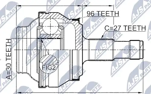 каре комплект, полуоска NTY NPZ-ME-019