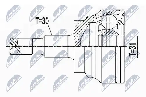 каре комплект, полуоска NTY NPZ-ME-031