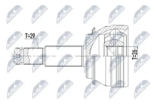 каре комплект, полуоска NTY NPZ-NS-092