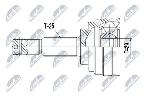 каре комплект, полуоска NTY NPZ-NS-093