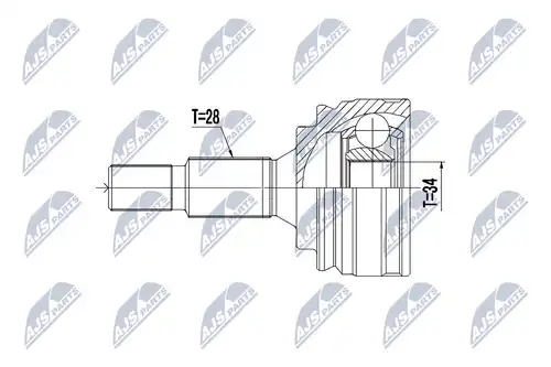 каре комплект, полуоска NTY NPZ-PE-031