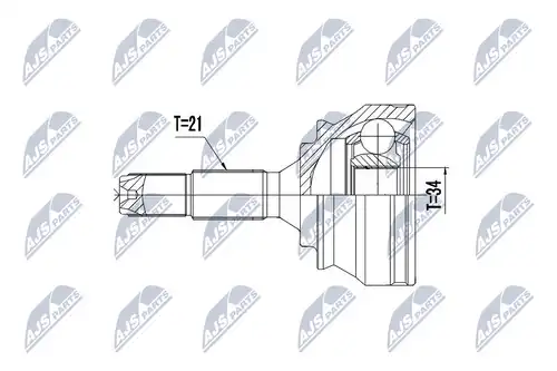 каре комплект, полуоска NTY NPZ-PE-032