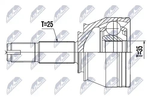 каре комплект, полуоска NTY NPZ-PL-044