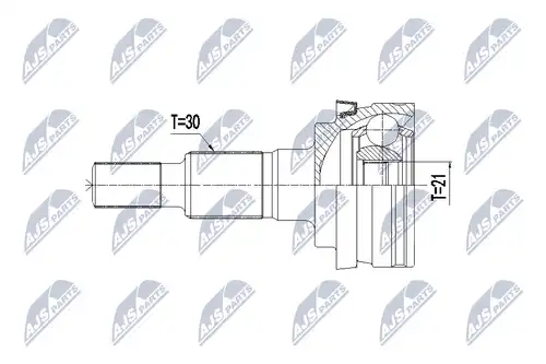 каре комплект, полуоска NTY NPZ-PS-000