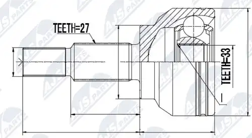 каре комплект, полуоска NTY NPZ-RE-034