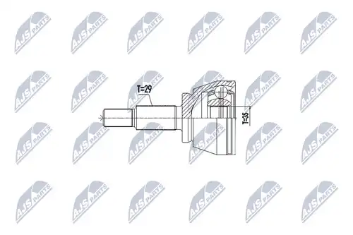 каре комплект, полуоска NTY NPZ-RE-057