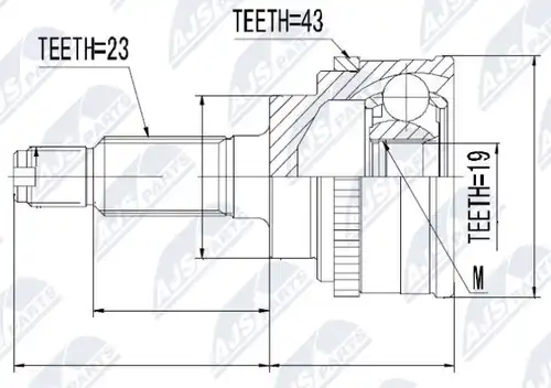 каре комплект, полуоска NTY NPZ-SU-001