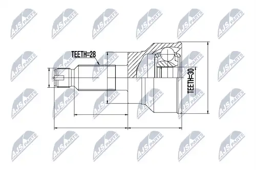 каре комплект, полуоска NTY NPZ-SU-020