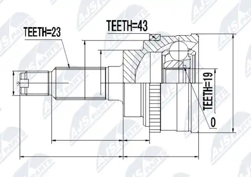 каре комплект, полуоска NTY NPZ-SU-021