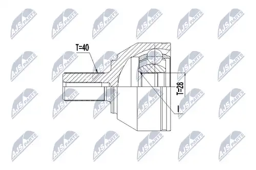 каре комплект, полуоска NTY NPZ-VV-024