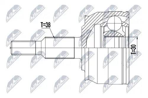 каре комплект, полуоска NTY NPZ-VW-041