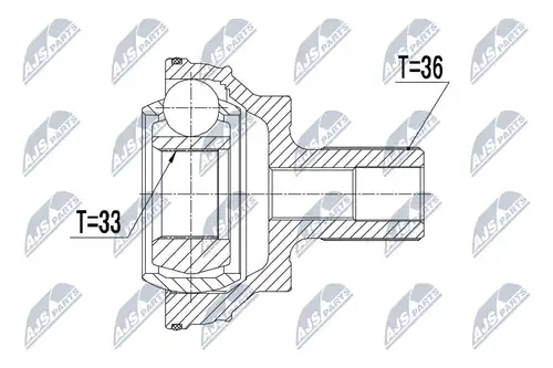 каре комплект, полуоска NTY NPZ-VW-043