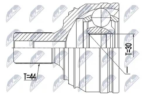 каре комплект, полуоска NTY NPZ-VW-044