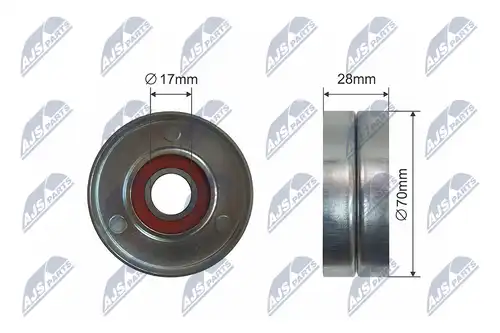обтящна ролка, пистов ремък NTY RNK-KA-004
