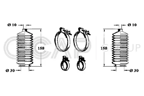 комплект маншон, кормилно управление OCAP 0901622