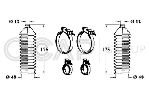 комплект маншон, кормилно управление OCAP 0902534